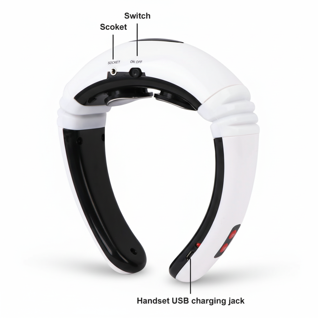 Neck Massager Portable Cordless Equipment Wireless Electric Vibrating