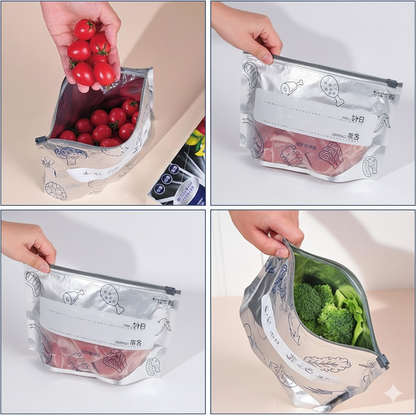 Reusable Aluminum Foil Sealable Storage Bags (Pack of 20)