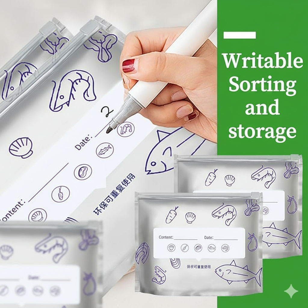 Reusable Aluminum Foil Sealable Storage Bags (Pack of 20)