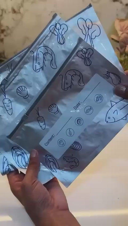 Reusable Aluminum Foil Sealable Storage Bags (Pack of 20)